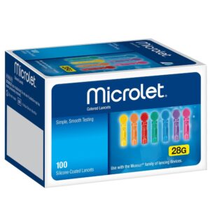 Bayer Color Microlet Lancets - (100 Count)