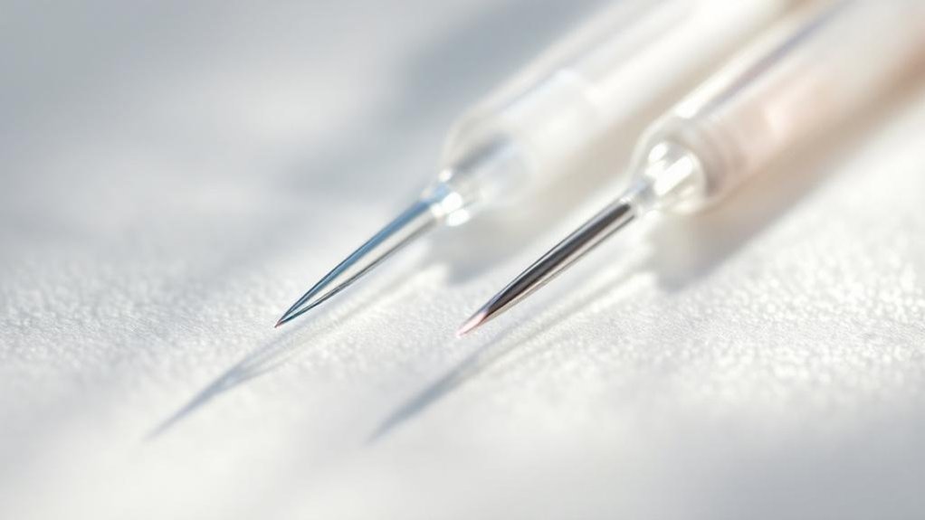 higher gauge thinner needles